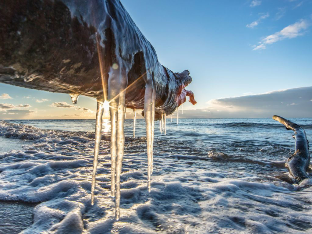 Eis an der Ostseeküste