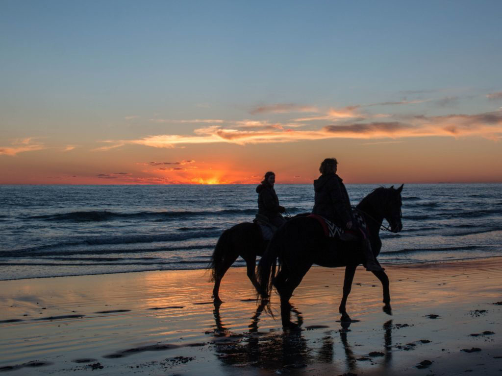 Reiten zum Sonnenuntergang