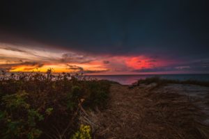 Abendleuchten Strand Dierhagen